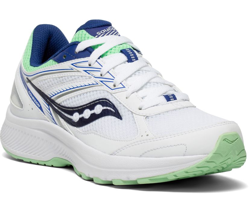 Saucony Cohesion 14 Women's Running Shoes White / Navy / Mint | AU 098ZUTG